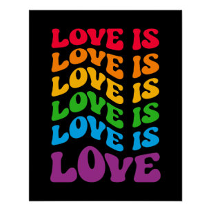 Liebe ist Liebe Gay LGBT Poster