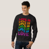 Liebe ist Liebe Gay LGBT Sweatshirt (Vorne ganz)