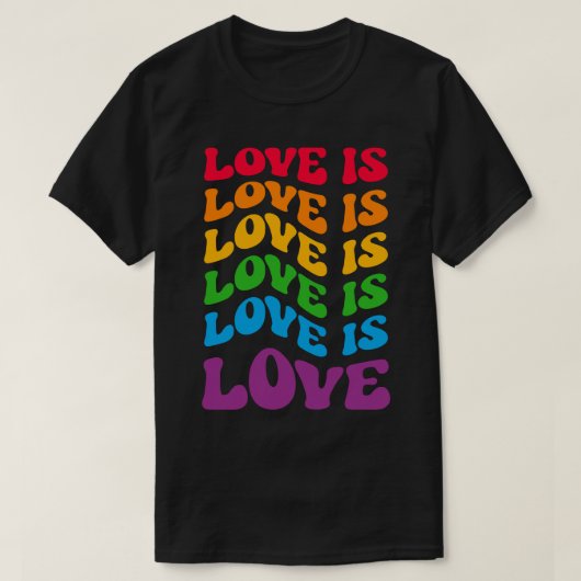 Liebe ist Liebe Gay LGBT T-Shirt (Design vorne)