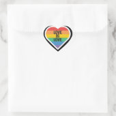 Liebe ist Liebe | GAY PRIDE Herz-Aufkleber (Tasche)
