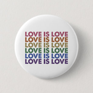 Liebe ist Liebe Gay Pride LGBT Ally Regenbogen LGB Button
