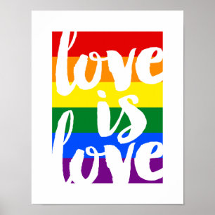 Liebe ist Liebe Gay Pride Motivierend Poster
