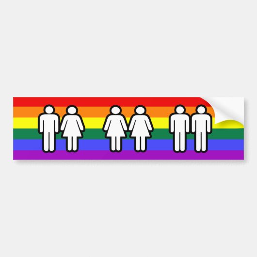 Liebe ist Liebe Gay Pride Rainbow Autoaufkleber (Vorne)