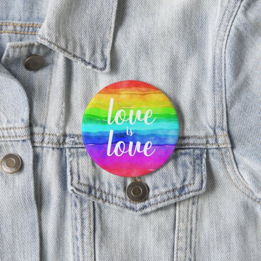 Liebe ist Liebe|Gay Pride Rainbow Button (Beispiel)