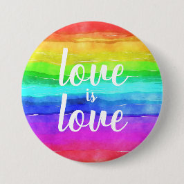 Liebe ist Liebe|Gay Pride Rainbow Button