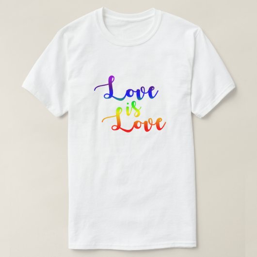 Liebe ist Liebe Gay Pride Rainbow GLBTQ Design T-Shirt (Design vorne)