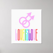 Liebe ist Liebe Gay Relationship LGBT Rainbow Colo Leinwanddruck (Vorderseite)