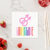 Liebe ist Liebe Gay Relationship Sign Rainbow LGBT Serviette (Beispiel)