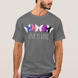 Liebe ist Liebe Genderfluid Butterfly T - Shirt