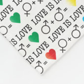 LIEBE ist LIEBE Gleichheit Zitat in Regenbogenfarb Fleecedecke (Ecke)