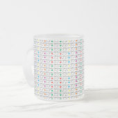 LIEBE ist LIEBE Gleichheit Zitat in Regenbogenfarb Mattglastasse (Vorderseite Links)