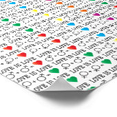LIEBE ist LIEBE Gleichheit Zitat in Regenbogenfarb Poster (Ecke)