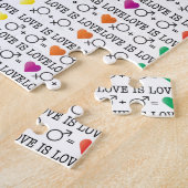 Liebe ist LIEBE Gleichheit Zitat in Regenbogenfarb Puzzle (Seite)