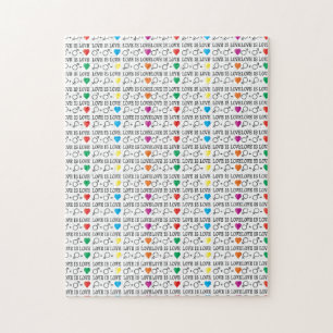 Liebe ist LIEBE Gleichheit Zitat in Regenbogenfarb Puzzle