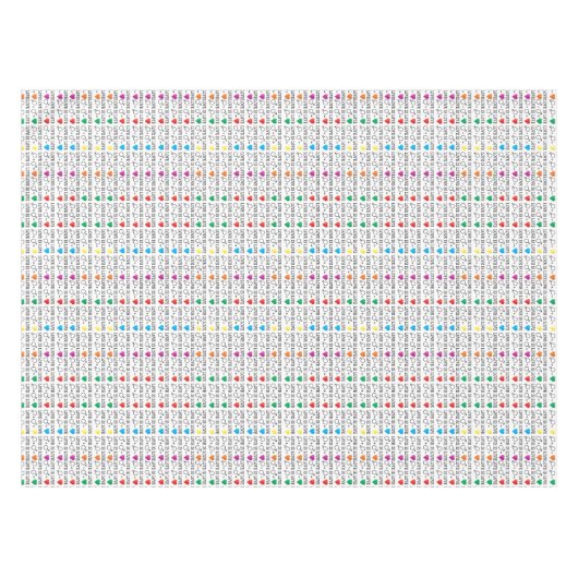 Liebe ist LIEBE Gleichheit Zitat in Regenbogenfarb Tischdecke (Vorderseite (Horizontal))