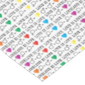 Liebe ist LIEBE Gleichheit Zitat in Regenbogenfarb Tischdecke (Schrägansicht)