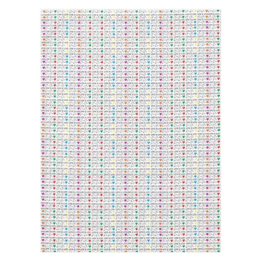 Liebe ist LIEBE Gleichheit Zitat in Regenbogenfarb Tischdecke (Vorderseite)