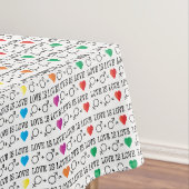 Liebe ist LIEBE Gleichheit Zitat in Regenbogenfarb Tischdecke (Beispiel)