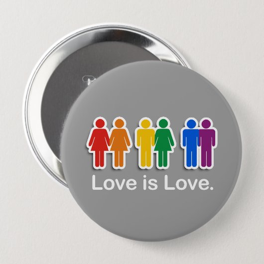 LIEBE IST LIEBE GRAU BUTTON (Vorne & Hinten)