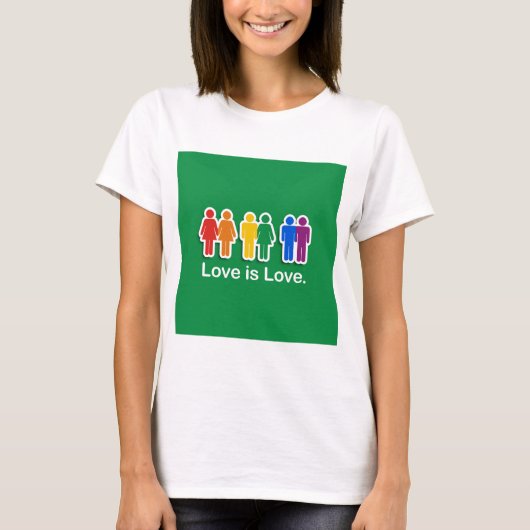 LIEBE IST LIEBE GRÜNEN T-Shirt (Vorderseite)