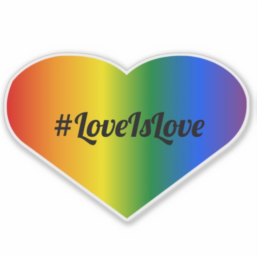 Liebe ist Liebe Hashtag Aufkleber (Vorderseite)