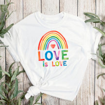 "Liebe ist Liebe" Hellroter Regenbogenfarben Gay P