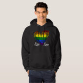 Liebe ist Liebe Herzblut Pride Gay Lesbian Hoodie (Vorne ganz)