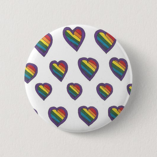 Liebe ist Liebe Herzmuster Button (Vorderseite)