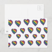 Liebe ist Liebe Herzmuster Postkarte (Vorne/Hinten)