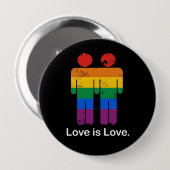LIEBE IST LIEBE-HOMOSEXUELL-PAAR BUTTON (Vorne & Hinten)