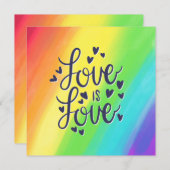 Liebe ist Liebe Homosexuelle Hochzeit Einladung (Vorne/Hinten)