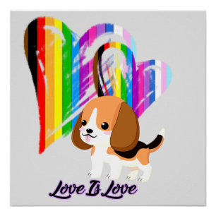 Liebe ist Liebe Hund - Besitzer von LGBTQ+ Poster
