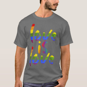 Liebe ist Liebe inklusive LGBTQ-Regenbogenflagge L T-Shirt