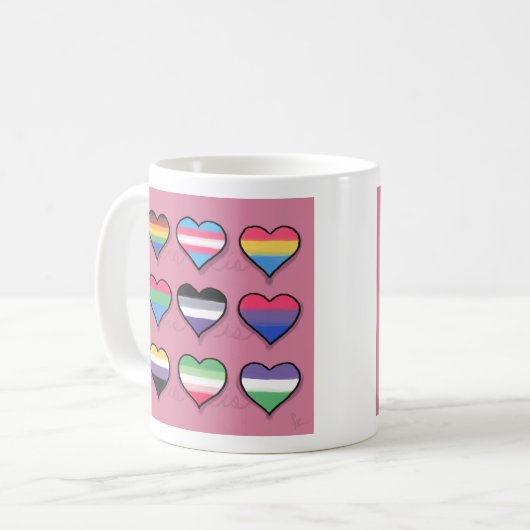 Liebe ist Liebe ist Liebe Kaffeetasse (Vorderseite Links)