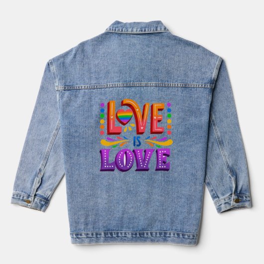 Liebe ist Liebe Jeansjacke (Rückseite)