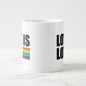 Liebe ist Liebe Jumbo-Tasse (Vorderseite)