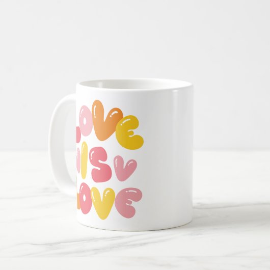 Liebe ist Liebe Kaffeetasse (Vorderseite Links)