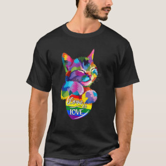 Liebe ist Liebe Katzenwelschlaf Herzschlag T-Shirt