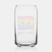 Liebe ist Liebe - Kawaii Rainbow Design Dosenglas (Vorderseite)