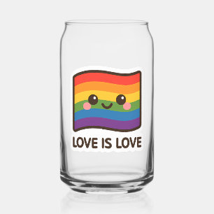 Liebe ist Liebe - Kawaii Rainbow Design Dosenglas