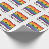 Liebe ist Liebe - Kawaii Rainbow Design Geschenkpapier (Ecke)