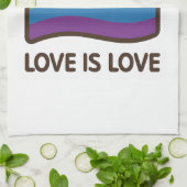 Liebe ist Liebe - Kawaii Rainbow Design Geschirrtuch (Gefaltet)