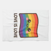 Liebe ist Liebe - Kawaii Rainbow Design Geschirrtuch (Horizontal)