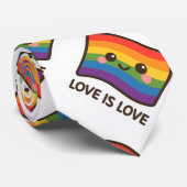 Liebe ist Liebe - Kawaii Rainbow Design Krawatte (Gerollt)