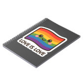 Liebe ist Liebe - Kawaii Rainbow Design Notizblock (Linke Seite)