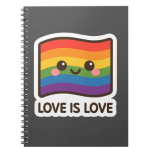 Liebe ist Liebe - Kawaii Rainbow Design Notizblock