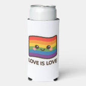 Liebe ist Liebe - Kawaii Rainbow Design Selters Dosenkühler (Seltzer Vorderseite)
