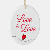 Liebe ist Liebe Keramik Ornament (Rechts)