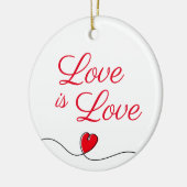 Liebe ist Liebe Keramik Ornament (Links)