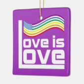 Liebe ist Liebe Keramikornament (Links)